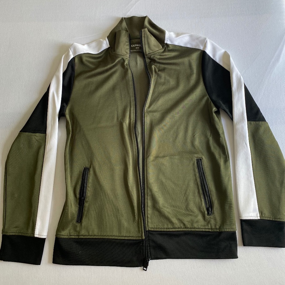 Express Green and White Lightweight Jacket